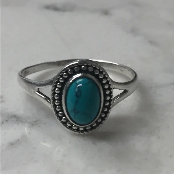 New Sterling Silver Turquoise Ring - Picture 2 of 12